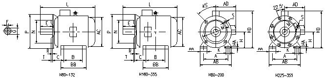 IE2 Series High Efficiency Three-phase Asynchronous Motor B35 Installation