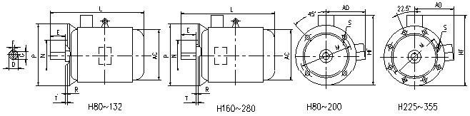 IE2 Series High Efficiency Three-phase Asynchronous Motor B5 Installation