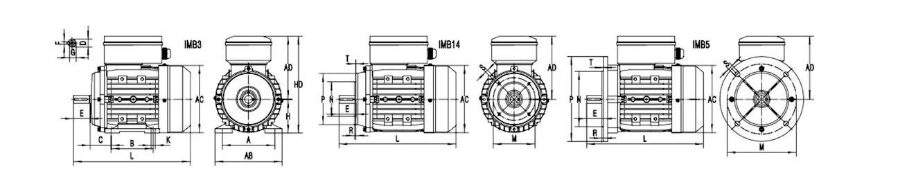 MC Series Aluminum Housing Single Phase Capacitor-Start Induction Motor Installation