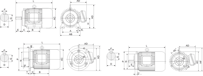 Y Series High Efficiency IE1 Three Phase AC Induction Electric Motor Installation