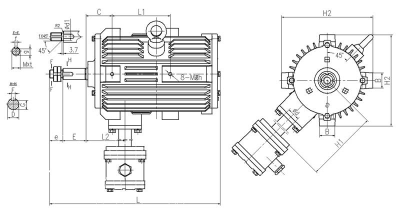 YBT-H Series Flameproof Three-phase Marine Induction Motor for Ventilator Installation
