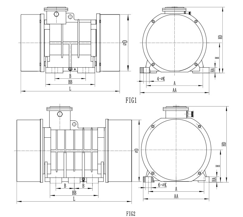 YBZ Horizontal Explosion-proof Vibration Motor
