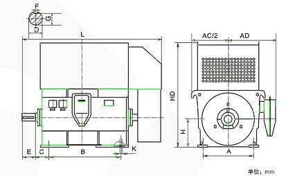 YKK Series IC611 IC616 Air-Air Cooled High Voltage 6KV 10KV Squirrel Cage Motor Installation